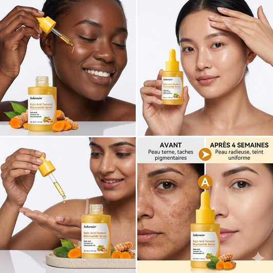 Sérum Éclat Kojic & Curcuma — Anti-Taches, Pores & Barrière Cutanée