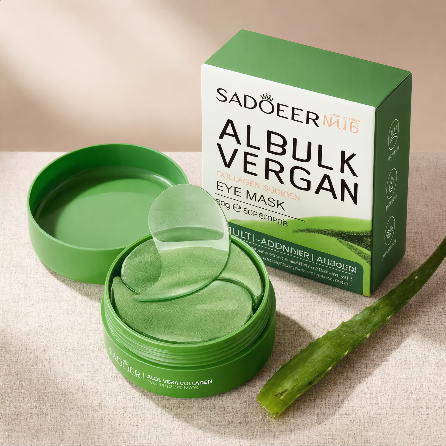 Patchs Yeux au Collagène & Aloe Vera — Anti-Cernes, Anti-Rides & Hydratant Intense/60 patch