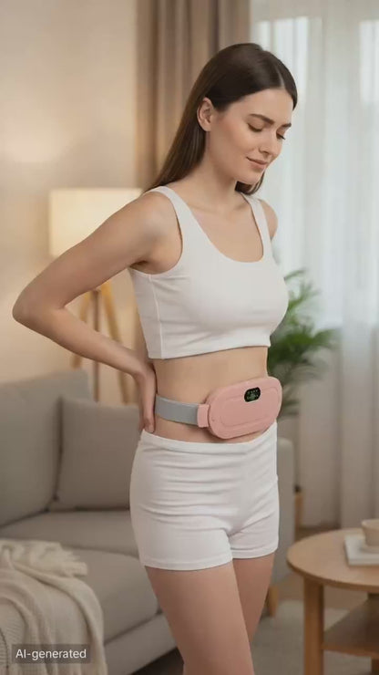 Ceinture Chauffante Vibrante — Soulagement Menstruel & Lombaire